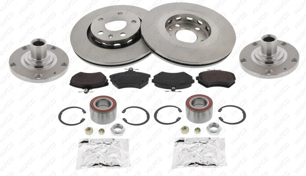 MAPCO 47833/4 Front Brake Set VW GOLF I conversion kit to 5x112 G60 brake