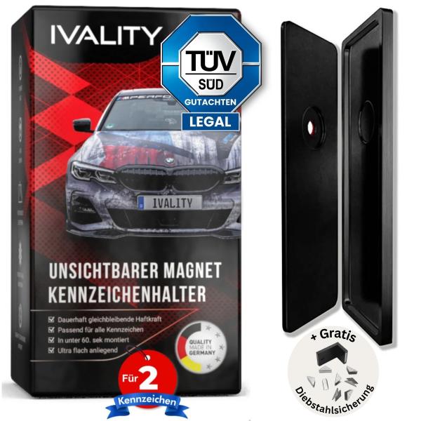 Magnetic license plate holder - On the bumper